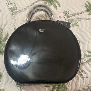 Guess Black Patent Dome Handbag